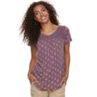 Women's Sonoma Goods For Life&trade; Lace Yoke Tee, Size: Xl, Purple