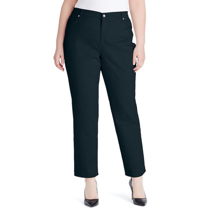 Plus Size Gloria Vanderbilt Amanda Classic Tapered Jeans, Women's, Size: 24w T/l, Dark Green