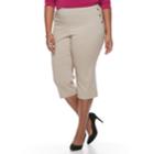 Plus Size Dana Buchman Sailor Capri Pants, Women's, Size: 2xl, Dark Brown