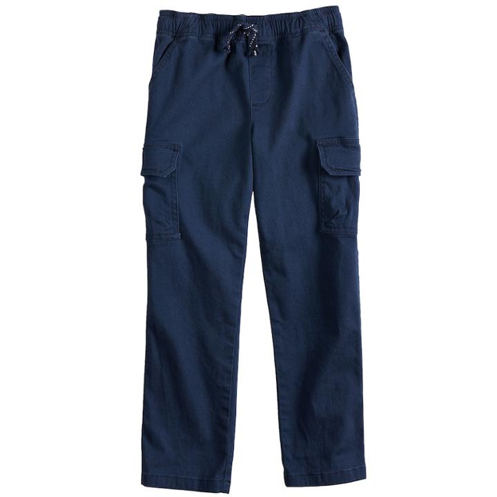 Boys 4-12 Jumping Beans&reg; Twill Cargo Pants, Size: 7, Dark Blue