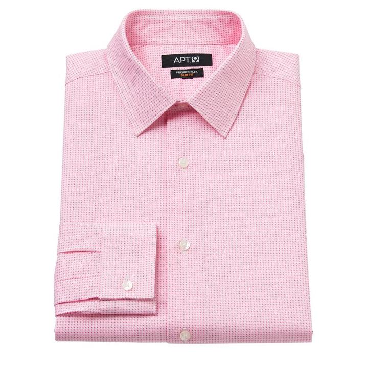 Men's Apt. 9&reg; Slim-fit Premier Flex Collar Stretch Dress Shirt, Size: 14.5-32/33, White