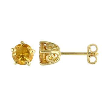 Stella Grace Laura Ashley Sterling Silver Citrine Stud Earrings, Women's, Orange
