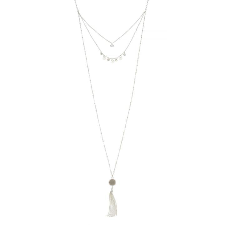 Lc Lauren Conrad Tassel Pendant Layered Necklace, Women's, Blue