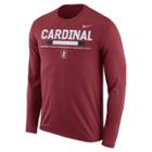 Men's Nike Stanford Cardinal Dri-fit Legend Staff Long-sleeve Tee, Size: Xl, Red