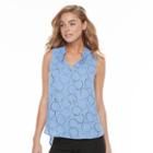 Women's Apt. 9&reg; Ruffle Tank, Size: Xxl, Blue (navy)