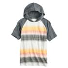 Boys 8-20 Urban Pipeline&reg; Striped Hooded Tee, Size: Large, Dark Grey