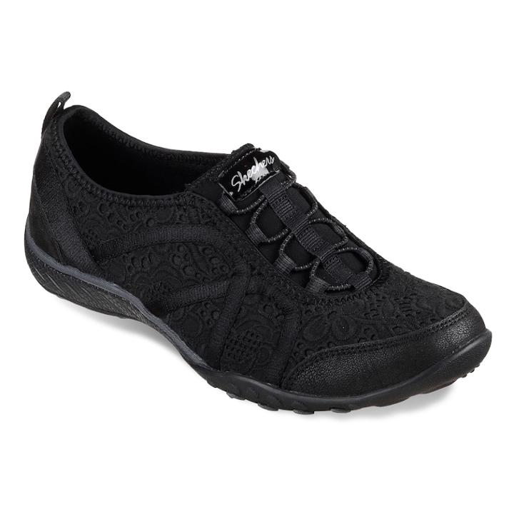 Skechers Relaxed Fit Breathe-easy Elegant Glow Women's Shoes, Size: 6.5, Grey (charcoal)