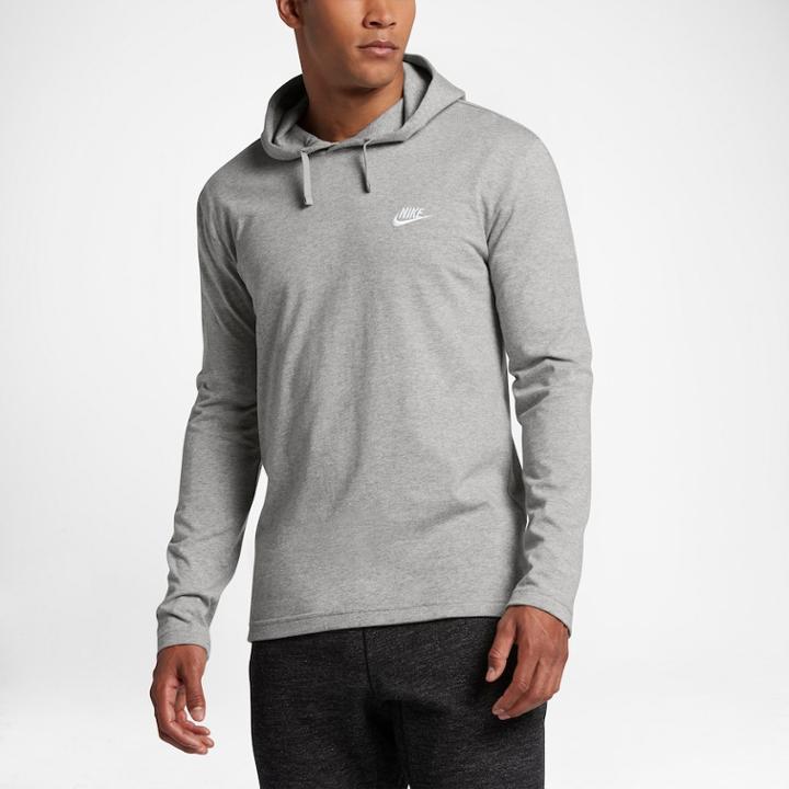 Men's Nike Club Pull-over Hoodie, Size: Large, Grey