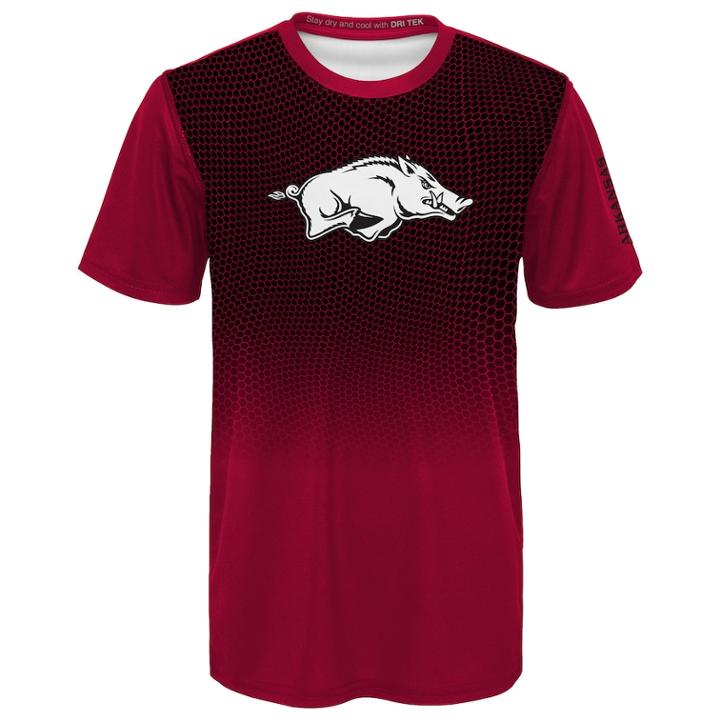 Boys 8-20 Arkansas Razorbacks Bitmapped Dri-tek Tee, Size: M 10-12, Red