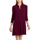 Women's Chaps Jersey A-line Shirtdress, Size: Large, Red