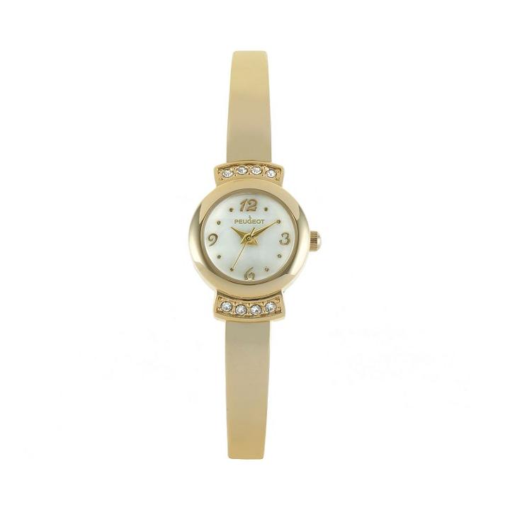 Peugeot Women's Crystal Half Bangle Watch, Yellow