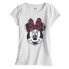 Disney's Minnie Mouse Girls 4-10 Short-sleeve Sequined Graphic Tee By Jumping Beans&reg;, Size: 8, Light Grey