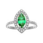 Sophie Miller Sterling Silver Cubic Zirconia Ring, Women's, Size: 9, Green