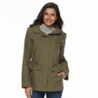 Women's D.e.t.a.i.l.s Hooded Cotton Anorak Jacket, Size: Large, Green
