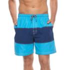 Men's Croft & Barrow&reg; Colorblock Swim Trunks, Size: Large, Light Blue