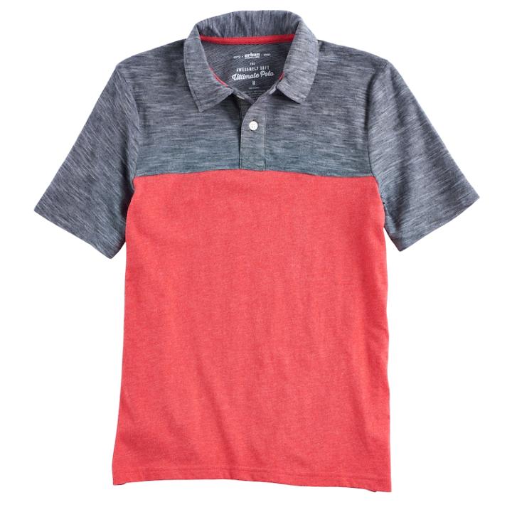 Boys 8-20 Urban Pipeline&reg; Ultimate Pieced Polo, Size: Small, Red