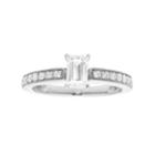 14k Gold 3/4 Carat T.w. Igl Certified Diamond Emerald Cut Engagement Ring, Women's, Size: 7, White