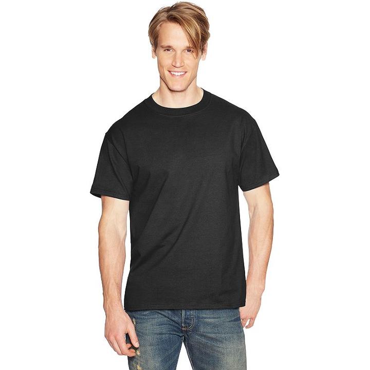 Men's Hanes Beefy Crewneck Tee, Size: Xl, Black