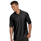 Men's Antigua San Jose Earthquakes Illusion Desert-dry Xtra-lite Tonal-striped Performance Polo, Size: Xxl, Black