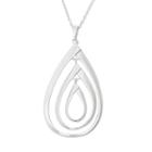 Sterling Silver Triple Teardrop Pendant Necklace, Women's, Size: 18