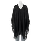 Sonoma Goods For Life&trade; Striped Jersey Poncho, Women's, Black