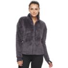 Women's Fila Sport&reg; Fuzzy Fleece Zip-up Jacket, Size: Large, Grey