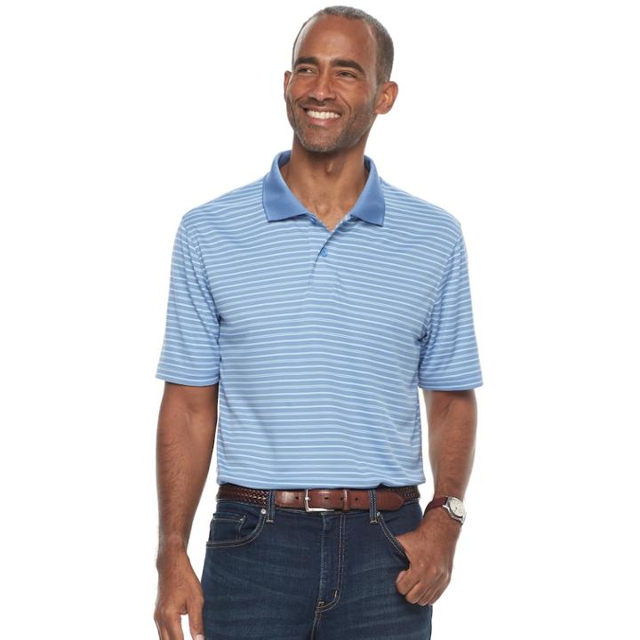 Men's Croft & Barrow&reg; Cool & Dry Classic-fit Striped Performance Polo, Size: Xxl, Blue (navy)