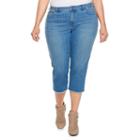 Plus Size Jennifer Lopez Raw-edge Capri Jeans, Women's, Size: 20 W, Blue Other