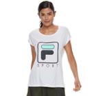 Women's Fila Sport&reg; Step Hem Short Sleeve Graphic Tee, Size: Large, White
