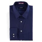 Men's Chaps Regular-fit Wrinkle-free Herringbone Dress Shirt, Size: L-34/35, Blue (navy)