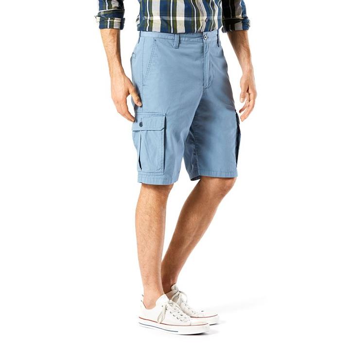 Men's Dockers D3 Classic-fit Standard Washed Cargo Shorts, Size: 32, Blue Other
