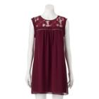 Juniors' Speechless Illusion Lace Shift Dress, Girl's, Size: Small, Dark Red