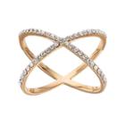 Brilliance X Ring With Swarovski Crystals, Women's, Size: 8, Yellow