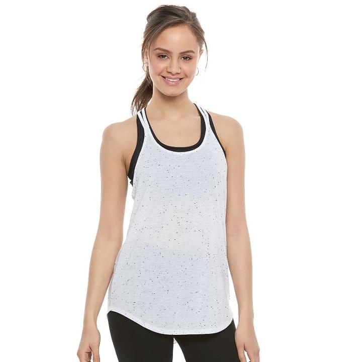 Juniors' So&reg; Textured Strappy Back Shirttail Tank, Girl's, Size: Xs, White