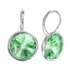 Illuminaire Crystal Silver-plated Drop Earrings - Made With Swarovski Crystals, Women's, Green