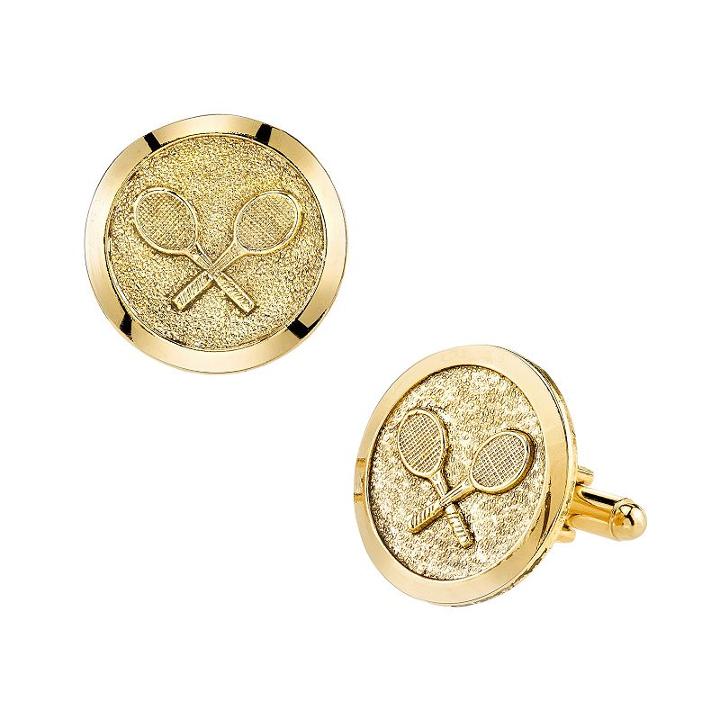 1928 Tennis Racket Cuff Links, Men's, Yellow