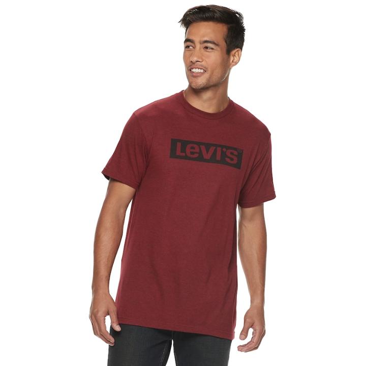 Mens' Levi's Box Tab Logo Tee, Size: Xxl, Light Pink