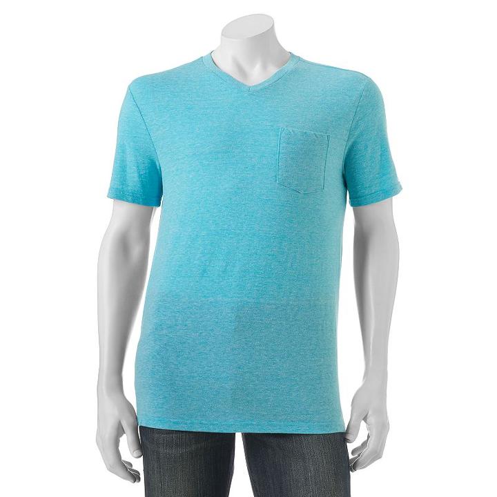 Big & Tall Urban Pipeline&reg; Solid V-neck Tee, Men's, Size: L Tall, Brt Blue