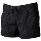 Juniors' Unionbay Christy Roll-tab Midi Shorts, Girl's, Size: 7, Black