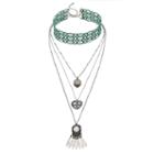 Heart & Dream Catcher Charm Layered Necklace, Women's, Multicolor