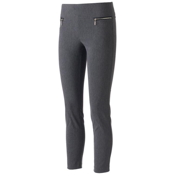 Juniors' Joe B Zipper Pocket Ankle Pants, Teens, Size: Small, Grey (charcoal)