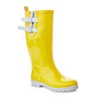 Henry Ferrera Black Stone Women's Water-resistant Rain Boots, Size: 7, Yellow