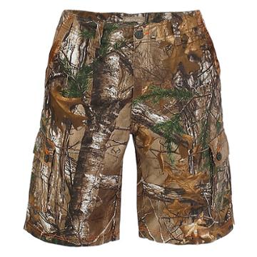 Men's Realtree Earthletics Modern-fit Camo Twill Cargo Shorts, Size: 46, Brown Over