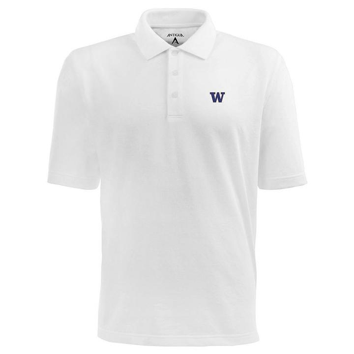 Men's Washington Huskies Pique Xtra Lite Polo, Size: Large, White