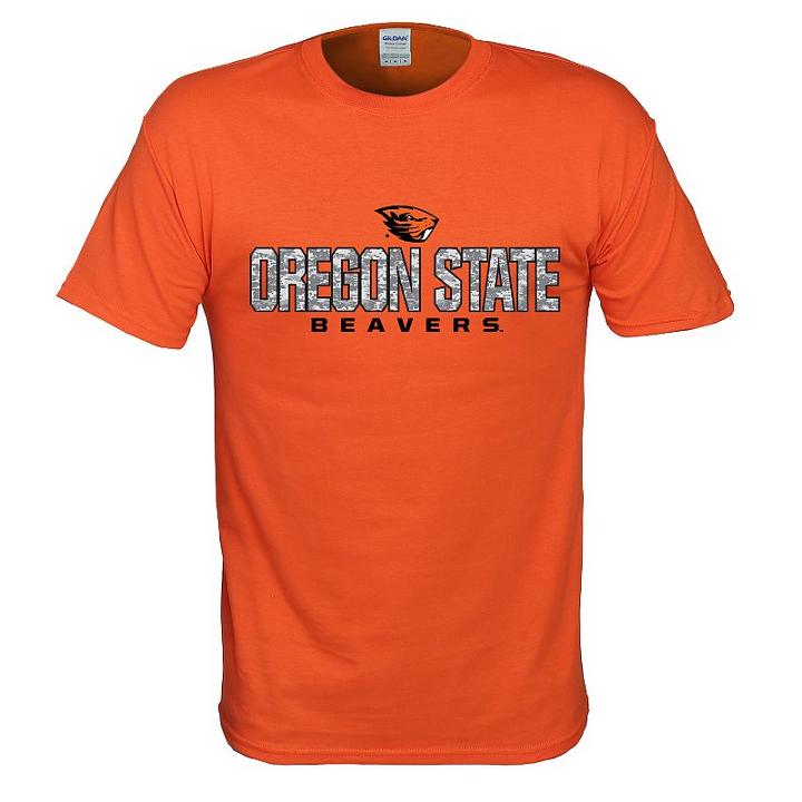 Men's Oregon State Beavers Digital Machine Tee, Size: Small, Orange