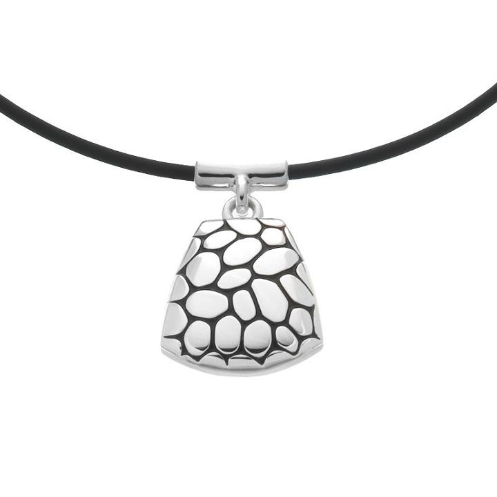 Napier Silver-tone And Jet Antiqued Pendant, Women's, Grey