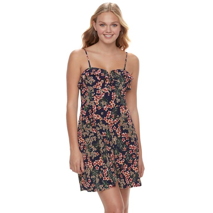 Juniors' Candie's&reg; Ruffled Dress, Teens, Size: Large, Oxford