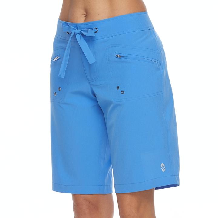 Women's Free Country Bermuda Swim Short, Size: Small, Med Blue
