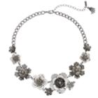 Simply Vera Vera Wang Two Tone Flower Statement Necklace, Women's, Black