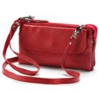 Amerileather Mia Leather Wristlet, Women's, Red